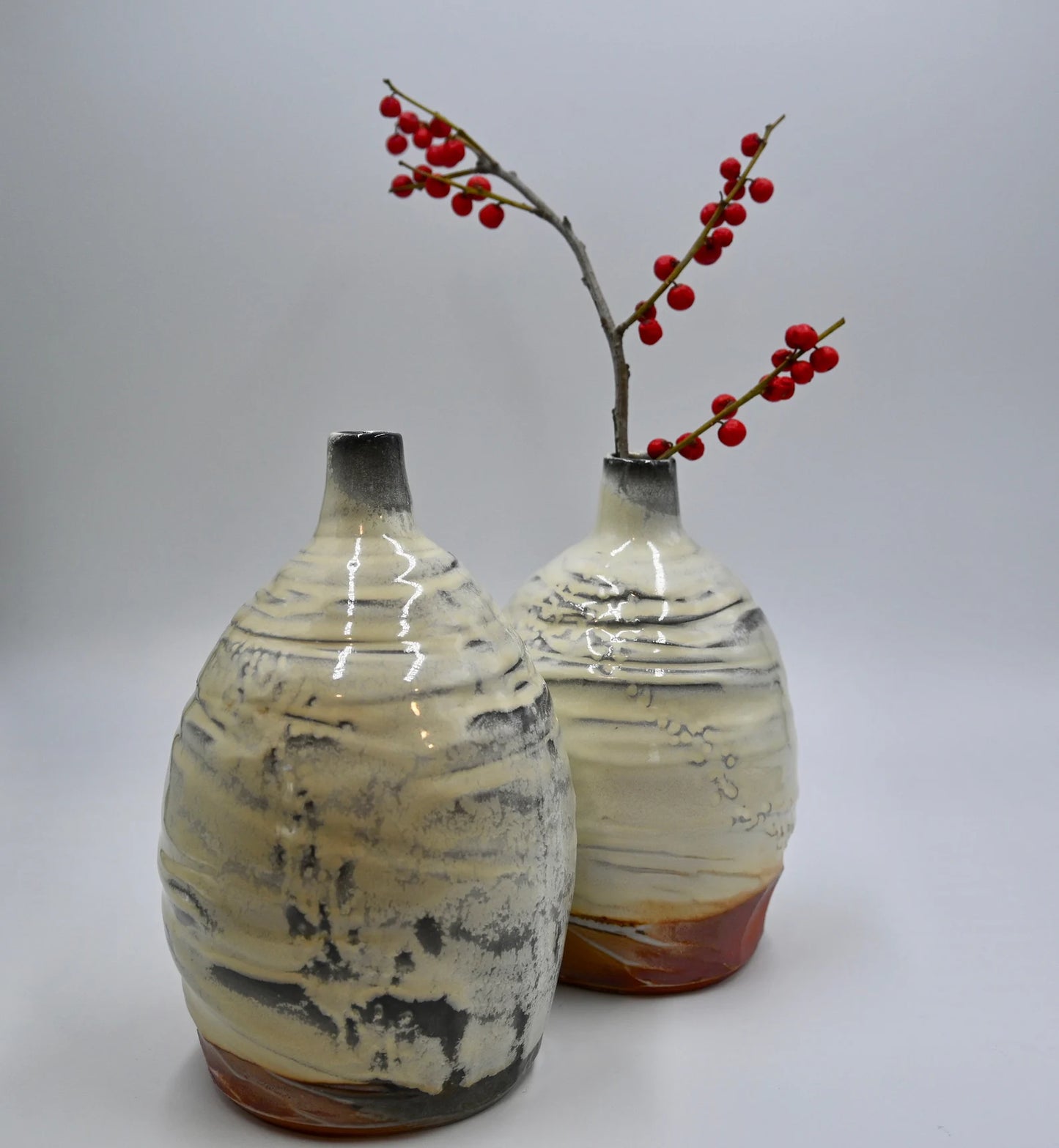 Cream Soda fired Vases