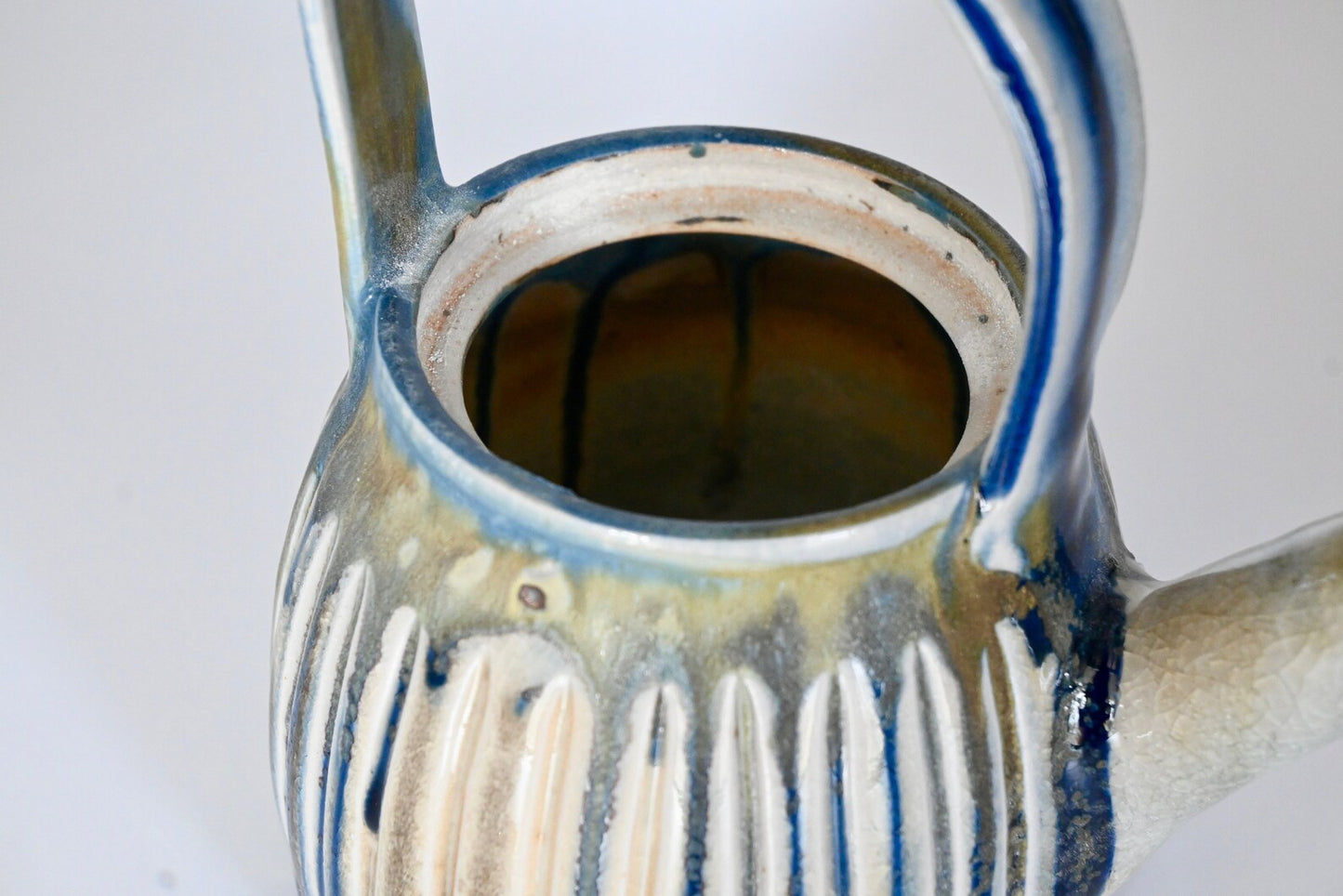 Shino & Blue Ash Teapot