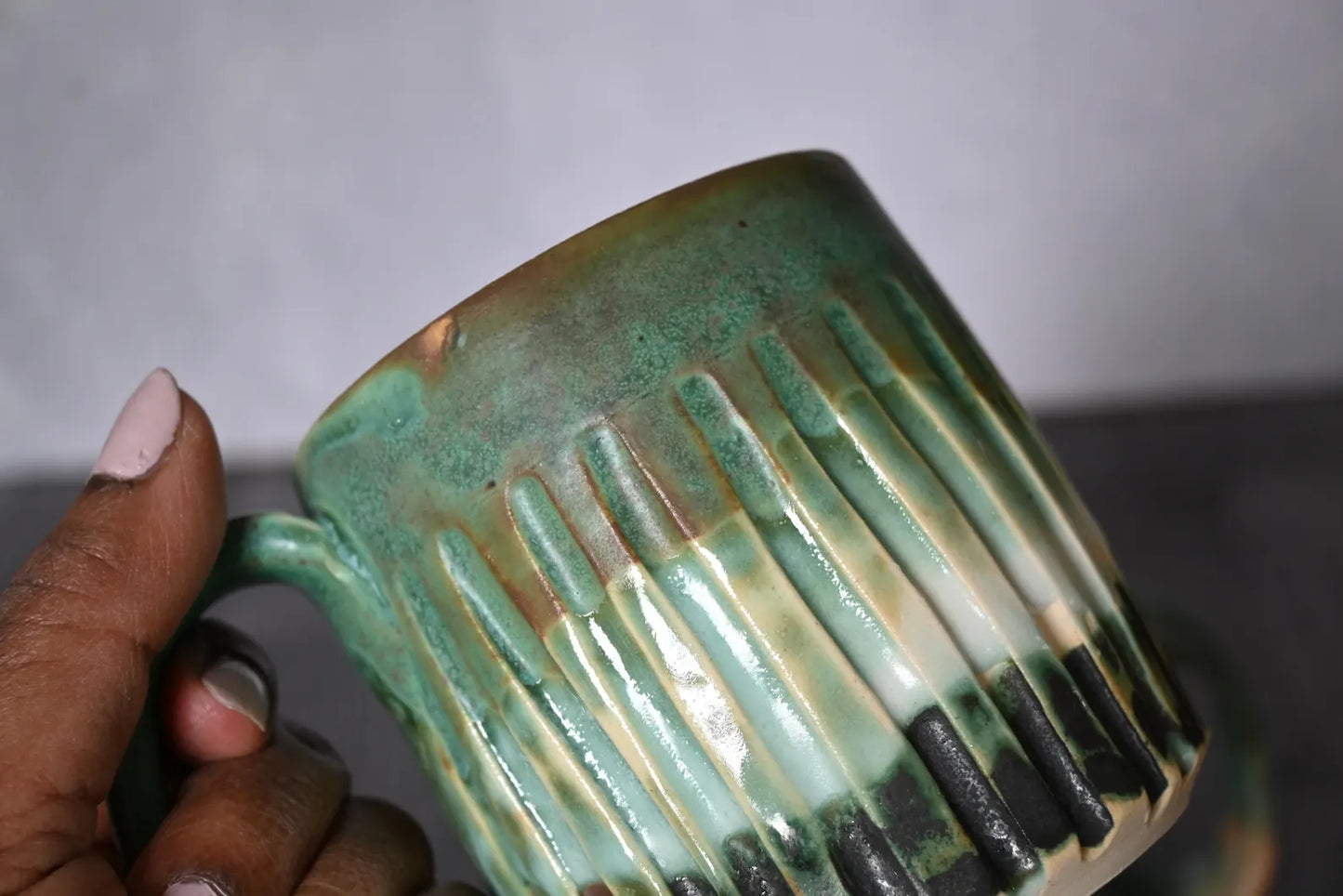 Carved Strontium Mug